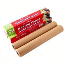 5m/10m/20m Brown Baking Parchment Paper, Double-Sided Silicone Coated Grease-Proof Wrapping Paper For Baking, Roasting, Steaming