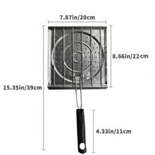 1 Piece Stainless Steel Stove Top Toaster With Foldable Handle Toaster Grill