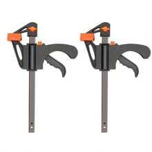 1pc/2pcs 4 Inch Woodwork Clamp DIY Woodworking Work Bar F Clamp Tools Wood Working F Clamp Clip Quick Ratchet Clip Heavy Duty Woodworking Bar Clamps Kit DIY Carpentry Hand Tool Gadget - Black - View 9