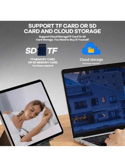 1pc High Definition Mini WiFi Security Camera, 2.4G Monitoring Camera Night Vision Motion Detection, Home Surveillance Monitoring, Elderly Children Care, Built In Vision, USB Powered, Supports Cloud Storage Micro SD Card Ideal Baby, Pet Security, Perfect As Holiday The Family view 5