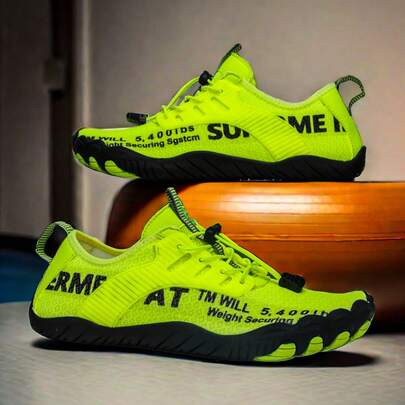 L.S.W.P Giày đi nước thoáng khí Unisex - Giày thể thao dưới nước năm ngón chống trượt, nhanh khô, thích hợp cho tập thể dục trong nhà, cử tạ, yoga và các hoạt động ngoài trời như bãi biển, bơi lội, lướt sóng và đi bộ đường dài - Đế cao su bền, buộc dây, mọi mùa, giày đi biển