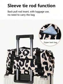 Foldable Hand Carry Bag For Sports & Travel, Black & White Milk Texture Wet-Dry Separated Gym Bag, Large Capacity, Oxford Cloth Material, Waterproof, Mildew Proof, Anti-Scratch, Trolley Strap, Versatile, Comfortable Handle, Casual Fitness Bag
