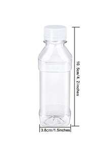 2 件/5 件/10 件 3 盎司（100 毫升）带盖塑料果汁瓶、冰箱用带盖果汁容器、可重复使用的榨汁瓶、冰沙瓶、空塑料果汁瓶、带盖饮料容器、空牛奶瓶塑料冰沙饮料瓶