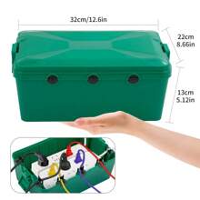 Weatherproof Electric Box For Outdoors 32 X 22 X 13 Cm IP54 Weatherproof Outdoor Outlet Cover Extension Cord Covers Protect Outlet Plug Timer Power Strip Holiday Light - Green - View 4
