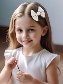 2pcs Lace Flower Hair Bow Clips For Girls, White Black Bow Alligator Clips, Elegant Floral Hair Barrettes, Toddler Girl Pigtail Hair Clips, Spring Birthday Wedding Gift, Kids Hair Accessories.