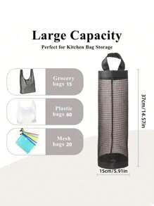 Garbage Bag Organizer Hanging Shopping Bag Shoe Cover Organizer Mesh Plastic Bag Hangable Put Plastic Bag Collector Kitchen Trash Bag Multi-Functional Shopping Bag Kitchen Storage Sundry Savings Bag Withdrawable Large Capacity Storage Bag Storage Bag Kitchen Plastic Bag Organizer Graduation - Multicolor - View 4