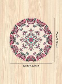 Geometrische ronde muismat - 8 stijlen om uit te kiezen, formaat 20 cm * 20 cm, antislipontwerp aan de onderkant, de muis is glad op de muismat, geschikt voor verschillende kantoorscènes