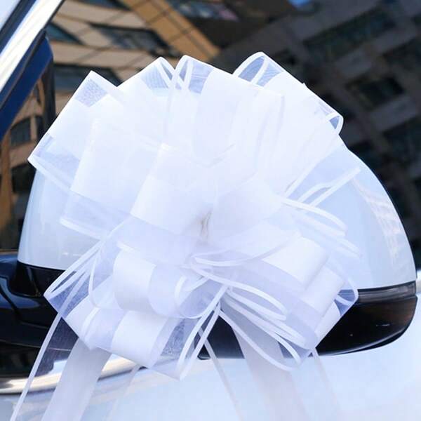 2/4/6/8/10 piezas Flores de tiro hechas a mano Flores de bola Flores de lazo Flores de cinta para envolver regalos de Navidad, decoración de boda, decoración del coche de boda, fiesta de cumpleaños, regalos del Día de San Valentín