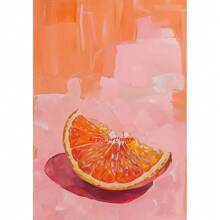 1 件墙面艺术海报无框现代复古餐饮水果橙子鳄梨番茄咖啡海报和印刷品帆布画墙壁艺术图片用于食物厨房装饰