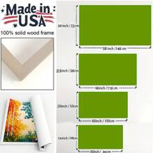 Modern Abstract Circular Vortex Canvas Wall Art - 1.5" Wood Framed Horizontal Painting, Vibrant Blue Orange Yellow Green Black White Gray, High-Quality Print For Living Room Bedroom Office Kitchen Bathroom Home Decor, Bedroom Accent | Vibrant Home Decor | Dynamic Design - 24x48x1.5吋-帶框 - 查看 3