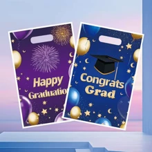 Two Mixed Party Gift Bags, Graduation Season Return Gift Plastic Bags - Multicolor - View 3