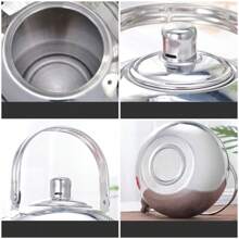 1pc, Stainless Steel Whistling Tea Kettle, Silver, With Built-In Tea Infuser Leak, Stovetop Tea Pot For Electric Magnetic & Gas Ranges, Household & Commercial Use - Multicolor - View 5