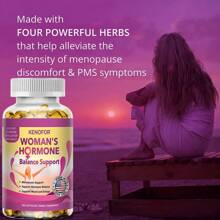 Women's Hormone Balance Support - With Black Cohosh, Mallow, Licorice, Red Clover And More - 120 Softgels - 1瓶 - 查看 3