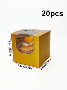 10pcs/20pcs/30pcs Paper Cupcake Boxes, Single Cupcake Containers, Portable Cupcake Stands, Suitable For Bakeries, Weddings, Parties, Gifts
