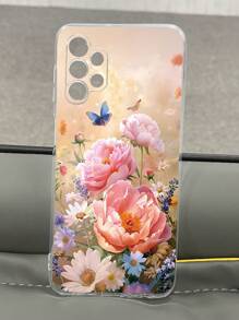 Ốp điện thoại hoa 1 chiếc, họa tiết hoa mẫu đơn tinh tế như sứ, dày dặn, chống sốc, được sơn vẽ tỉ mỉ, kèm vòng tay hạt cườm tự làm, phù hợp với các dòng Galaxy S25 16/16 Pro/16 Plus/16 Pro Max, 15 Pro Max, 13, phiên bản quốc tế, không phải phiên bản nội địa. - Nhiều màu - Xem 5