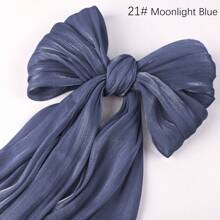 1件纯色闪光雪纺头巾，女士连衣裙适用