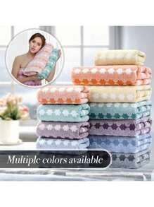 1 件女士超大浴巾超柔软超吸水速干面巾夏季、假日 - E - 查看 3