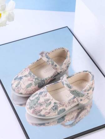 新款刺绣一脚蹬鞋，PU 皮革外观平底鞋，适合裙子、派对装、春秋季节