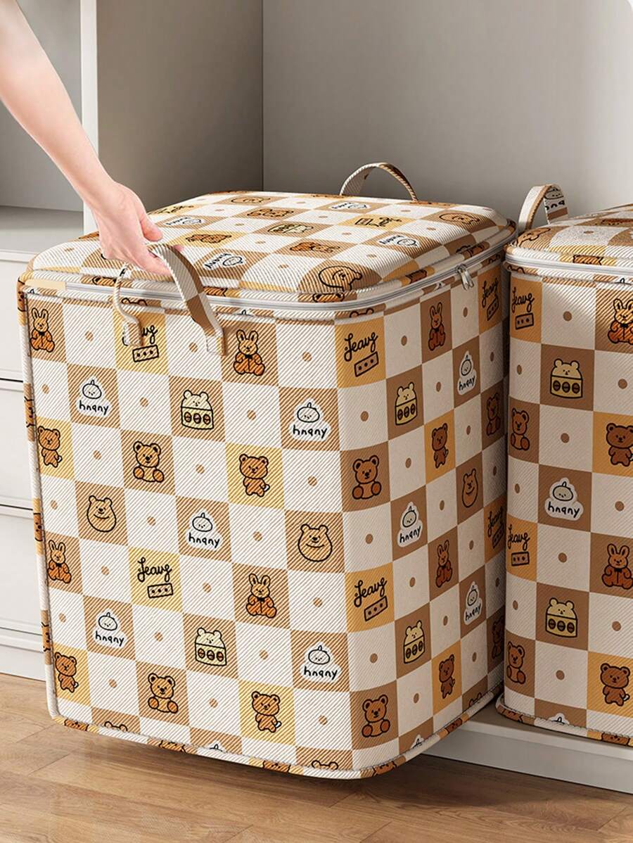 New Non-Woven Fabric Chick Pattern Storage Bag, Clothes, Quilt, Underwear Organizer Bag, Packing Bag For Moving & Organizing - Multicolor - View 1