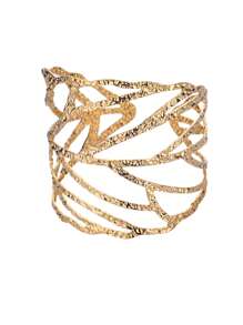 1 PC Hollow Punk Leaves Bracelets Bangle For Women Stainless Steel Gold Color Fashion Waterproof Open Bracelet Holiday Party Jewelry Gift