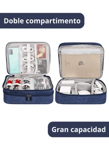 Estuche Organizador Almacenamiento de Cables Impermeable De Nailon Varios Colores - Azul - Ver 1