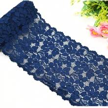 VEN003 "Elegant Lace: Delicacy That Transforms Your Creation" - Navy Blue - View 1