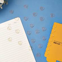 200PCS Metal Heart-Shaped Paper Clips, Label Clips, Suitable For Organizing Office Stationery And Daily Office Decoration Paper, Mother's Day Gifts And Perfect Holiday Gifts, Bookmark Supplies, Stationery, Valentine's Day, Birthdays