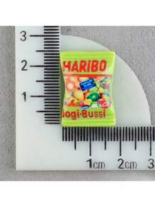 Set de 7 piezas de aperitivos estereoscópicos 3D en miniatura, que incluyen bolsas de patatas fritas, accesorios adecuados para manualidades de joyería, aretes creativos, llaveros, pulseras, collares y colgantes, componentes de artesanía con tema de alimentos que se pueden usar para la producción de cuentas y joyería