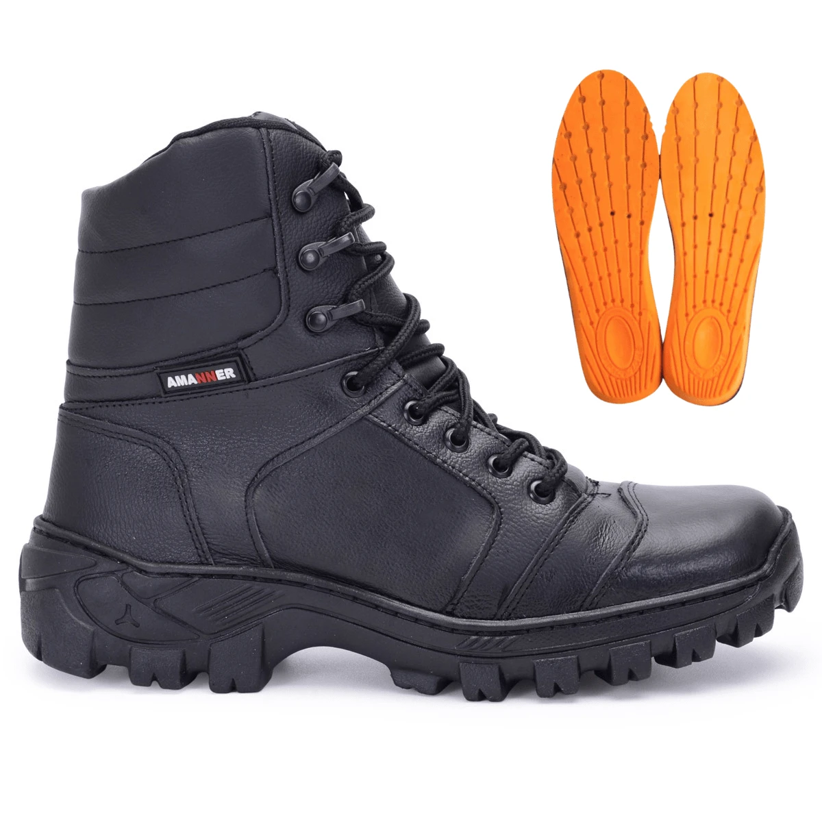 Men's Adventure Boot Comfortable Leather Motorcycle Boots Men's Motorcycle Boots Military Trail Boots - Black - View 1