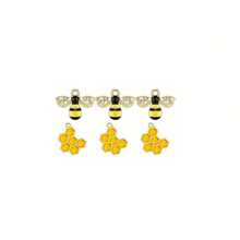 6/12/24 peças aleatórias liga mista abelha favo de mel em forma de decoração pingente jóias fazendo acessórios de decoração pulseira colar tornozeleira decoração acessórios para aniversários, aniversários, festas, presentes, férias na praia, festas, presentes de casamento jóias fazendo acessórios