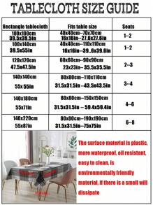 1 Piece Tablecloth With Geometric Pattern,140x220cm,Stain- And Water-Resistant Polyester,PVC And Non-Woven Fabric Tablecloth Printed In Black And White, Suitable For Kitchen, Living Room, Parties, Waterproof, Oil-Proof, Washable, Dust-Proof, To Decorate The Kitchen And Dining Table,Easy To Clean And Use,Rectangular Tablecloth,Modern Decoration For Dining Table, Tablecloth