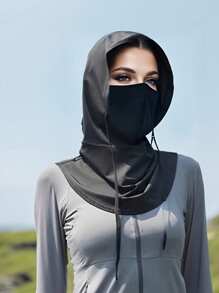 1pc Unisex Ice Silk Sun Shield Balaclava Hat - UV-Resistant Full Face Cover For Cycling - Breathable, Seamless & Adjustable Neck Gaiter Scarf With Drawstring, Outdoor Motorcycle Riding Bicycle Fishing Headgear Hat With Hanging Ears, Sunscreen Face Mask For Women, Cycling Hood For Men - Multicolor - View 11