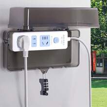 Cajas eléctricas para exteriores, caja de gestión de cables impermeable a prueba de lluvia, caja de enchufe a prueba de clima, Caja impermeable para tablero de cableado RDI6 - Negro - Ver 4