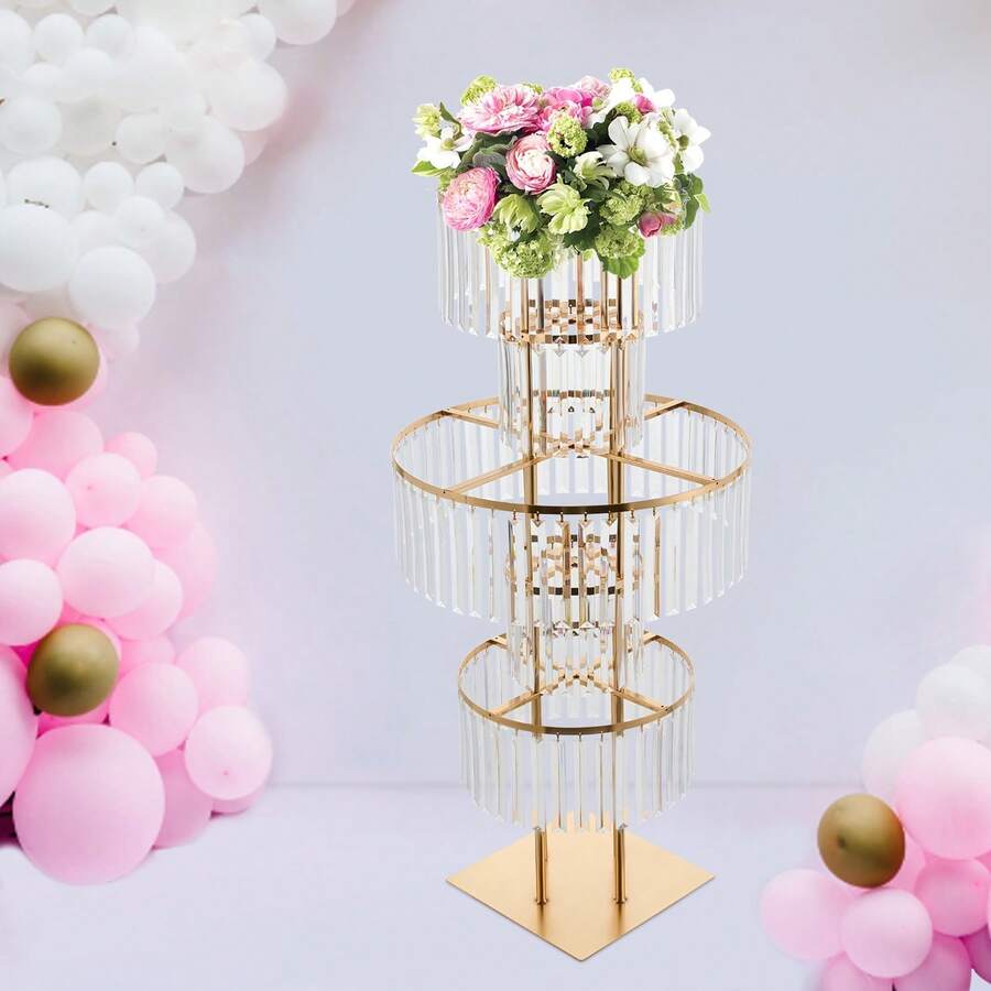 InSyoForeverEC Flower Stand - Oro+Trasparente - Visualizzare 1