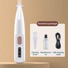 1 Set ,Dog Paw Trimmer With LED Light, Ultra-Low Noise Dog Trimmer Grooming Kit With Replacement Blades, Waterproof Rechargeable Pet Hair Clippers For Small Dogs Cats Paws, Eyes, Ears, Face, Rump ,Daily Beauty ,Daily Use