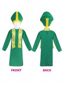 Adult Irish Priest Costume – St. Patricks Day Fancy Dress Outfit | Clergy Costume - Green - View 7