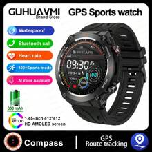 GUHUAVMI GUHUAVMI 2025New GPS Outdoor Sports Smart Watch For Men, Built-In GPS Positioning, Compass, Altitude, Barometer, Weather, 100+Sport Modes Smartwatch, 1ATM Waterproof Watch, Wireless Call, Heart Rate Sleep Monitor Fitness Tracker Smartwatch For Women, Mother's Day Gift,Best Gifts