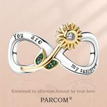 PARCOM 1 pieza Conjunto de joyas de moda con diseño de infinito enchapado en plata, adecuado como regalo de cumpleaños, festividad o joyería perfecta