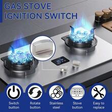 6 Stücke 8mm Herdknöpfe Ersatz, Zinklegierung Kochgeräte Kontrollschalter Metallknöpfe, geeignet für Küchenofen, Gasherd, Mikrowelle (45°-Schalter), einfacher direkter Austausch, ohne Werkzeuge erforderlich