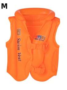 ABC Letter Inflatable Swimming Vest/Buoyancy Aid, Adjustable Safety Buckle & Dual Air Bags, Suitable For Swimming Pool, Beach, Lake, And Ocean - Yellow - View 3