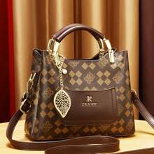 3pcs/Set Printed Women Shoulder Bags, Fashionable & - Coffee - View 2