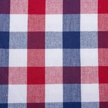 DII% Algodón, Juego de Servilletas Básicas Sobredimensionadas de 20x20, Rojo, Blanco y Azul a Cuadros - Cuadros rojo, blanco y azul - Ver 6