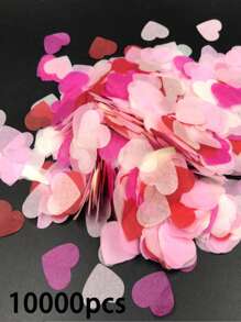 1000/5000/10000 piezas de Confeti con forma de corazón, aplicable a decoración de despedida de soltera, decoraciones de boda, decoraciones de compromiso, decoración de mesa de boda, artículos de boda, decoraciones de fiesta, decoraciones de fiesta de compromiso, confeti con forma de corazón para favores de fiesta de San Valentín y Boda, relleno de globos para celebración DIY, confeti, decoración de fiesta de boda, decoración de habitación nupcial