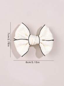 2pcs Lace Flower Hair Bow Clips For Girls, White Black Bow Alligator Clips, Elegant Floral Hair Barrettes, Toddler Girl Pigtail Hair Clips, Spring Birthday Wedding Gift, Kids Hair Accessories.