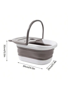 1 pieza Bañera de masaje plegable para pies, minimalista para adultos en dormitorio con asa, cubo para remojar los pies con tapa, bañera profunda para pies, palangana para lavar los pies, decoración de otoño para el baño del hogar