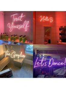 Đèn LED Neon tùy chỉnh, đèn trang trí tường cá nhân hóa, độ sáng điều chỉnh được, cấp nguồn USB, quà tặng lý tưởng cho đám cưới, sinh nhật, ngày lễ tình nhân, ngày lễ, trang trí nhà cửa, phông nền đám cưới, trưng bày đèn neon ngày lễ, nhà ở thẩm mỹ - nhiều màu - Xem 9