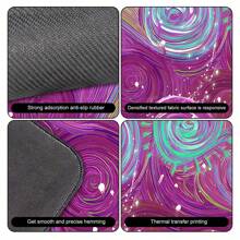 1 件滑过万花筒：迷人的漩涡图案鼠标垫游戏鼠标垫多尺寸键盘桌垫橡胶防滑办公鼠标垫办公桌配件键盘桌垫适用于学校办公室家庭礼物送给朋友家人 - 彩色 - 查看 6