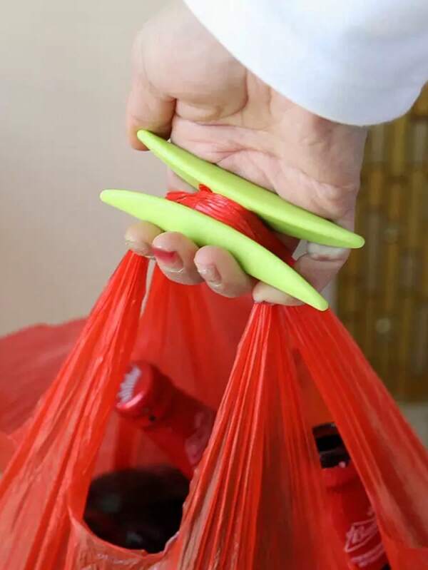 Portaborse della spesa portatile, portatore di maniglie per sacchetti di plastica