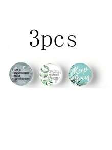3pcs/6pcs/12pcs Set Random Inspiring Quote Crystal Glass Fridge Magnets