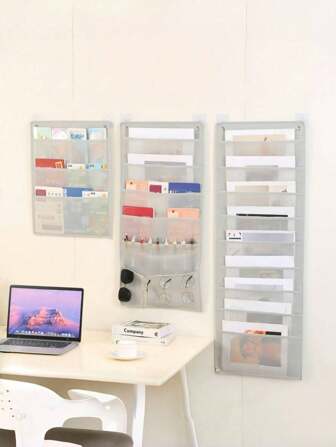 1 件/2 件，6 层，多层悬挂式存储 - 壁挂式杂志、书籍和其他材料，节省空间必备，可清洗壁挂式文件/杂志架，适合办公室和家庭使用